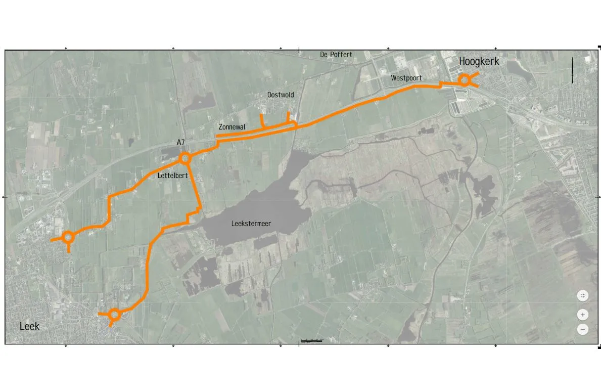 doorfietsroute groningen leek