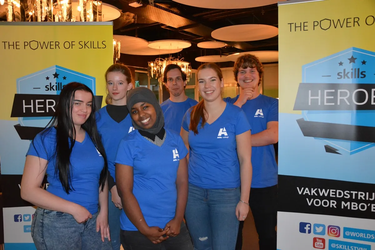 een deel van de studenten die naar de vakwedstrijden gaan 1