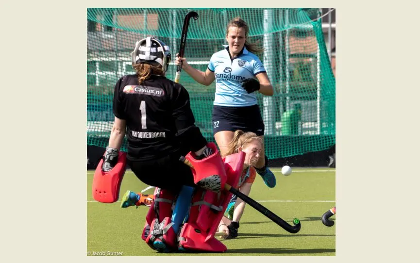 fieke hoff scoort de 1 2 voor ghhc groningen