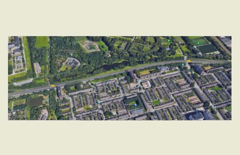 fietspad park selwerd tot iepenlaan