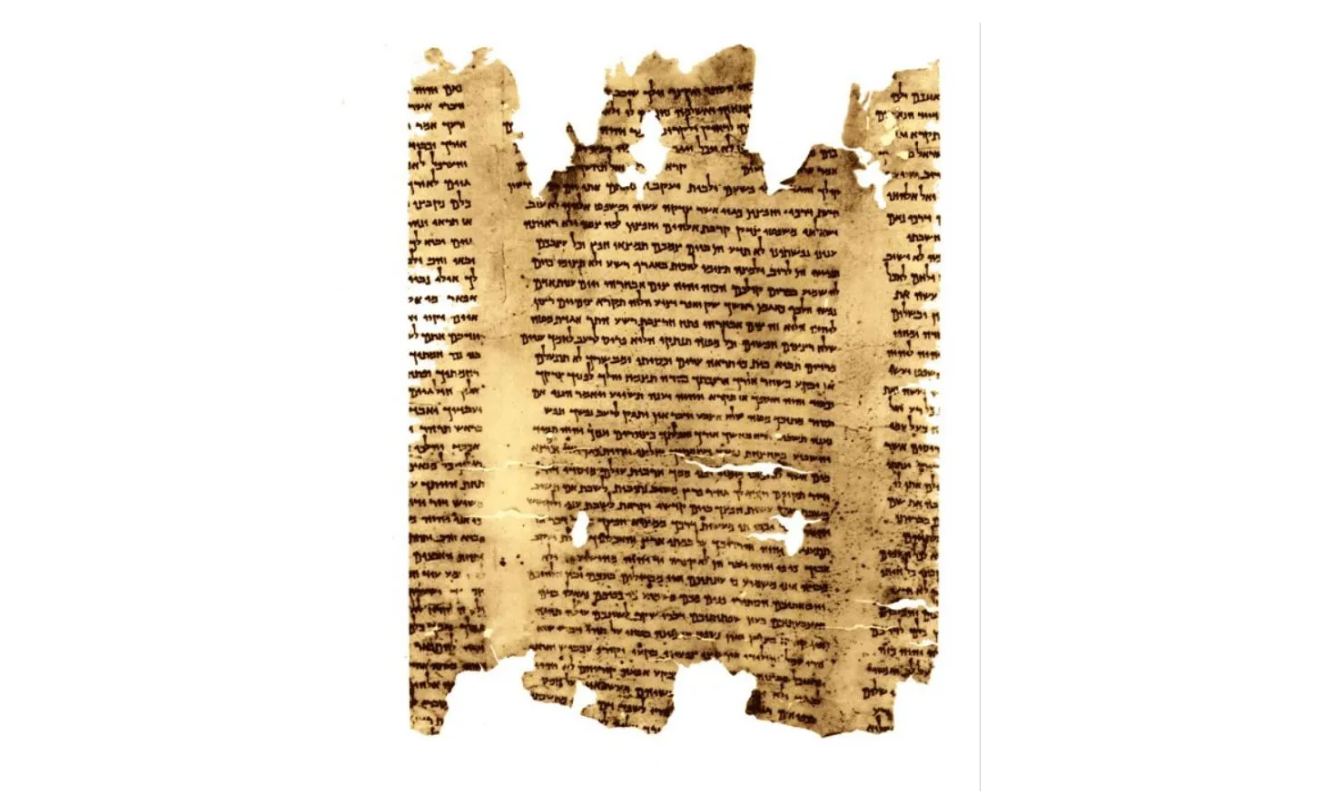 gedeelte van de jesajarol 1qisab met daarop jesaja