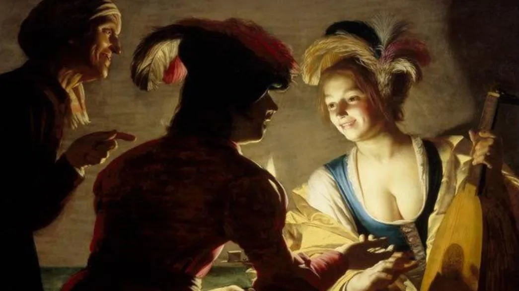 gerard van honthorst 1592 1656 de koppelaarster 1625 olieverf op paneel utrecht centraal museum e1547397676559