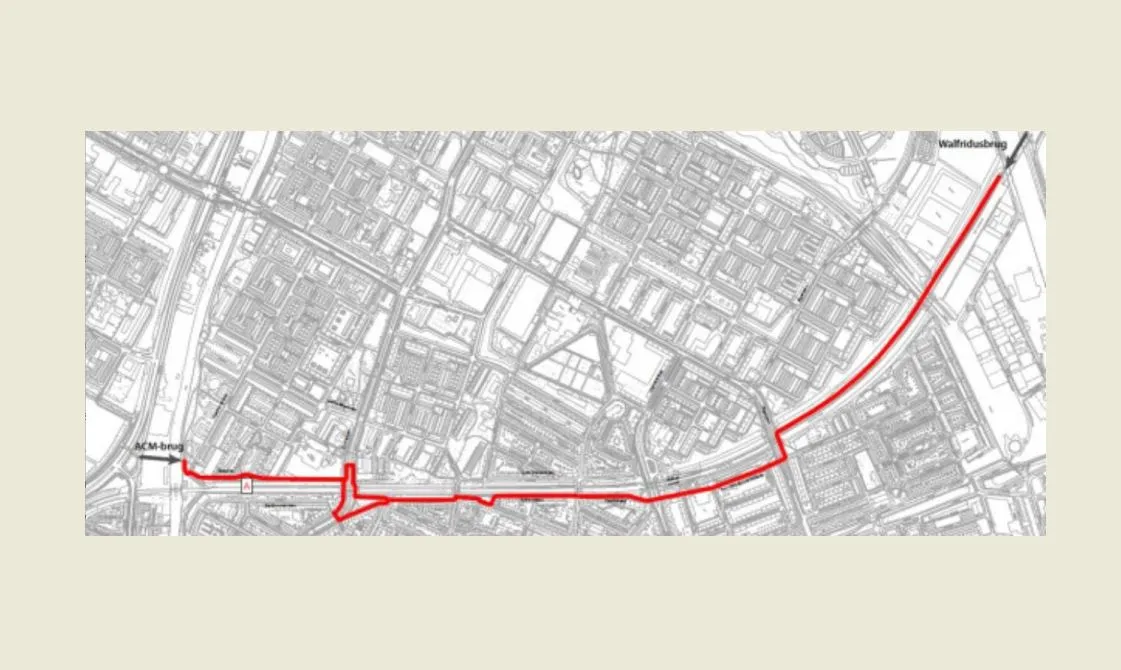 het voorkeurstrac voor de fietsroute langs het spoor groningen sauwerd1