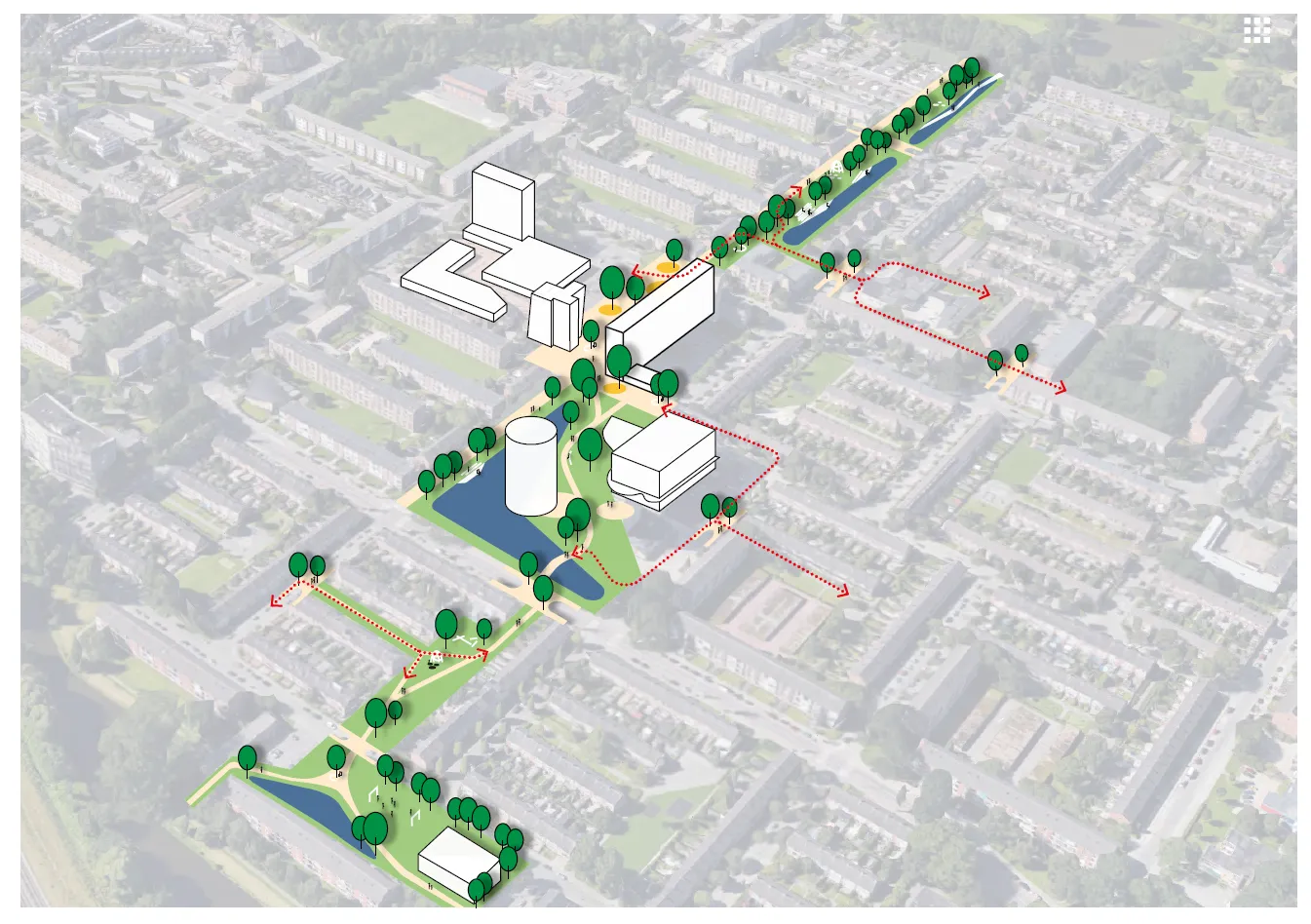 impressie groene as door selwerd 1 impressie van de groene as door selwerd en in de bijlage van het persbericht zijn opgenomen impressies van de berkenlaan bron bouwdoos selwerd