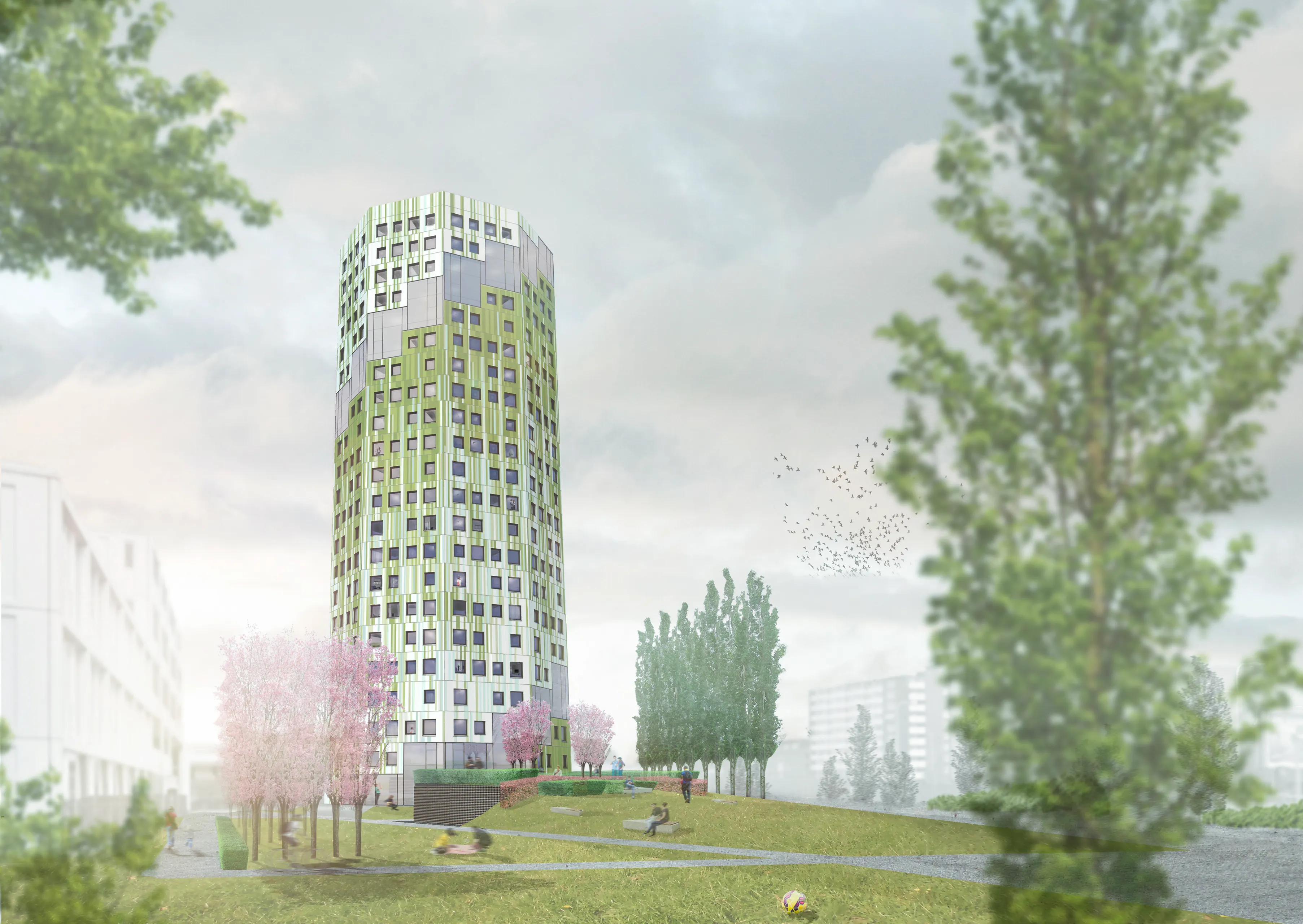 impressie woontoren bedumerweg