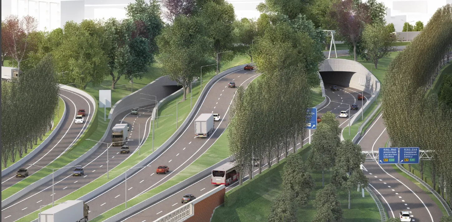 impressie zuidelijk ringweg groningen