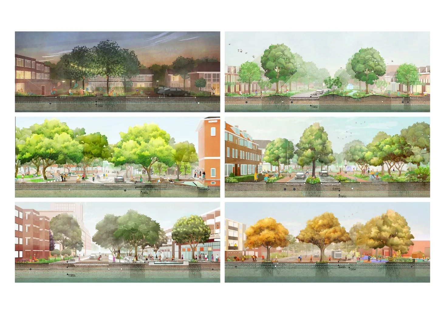 inspiratiebeelden uit leidraad inrichting van straten