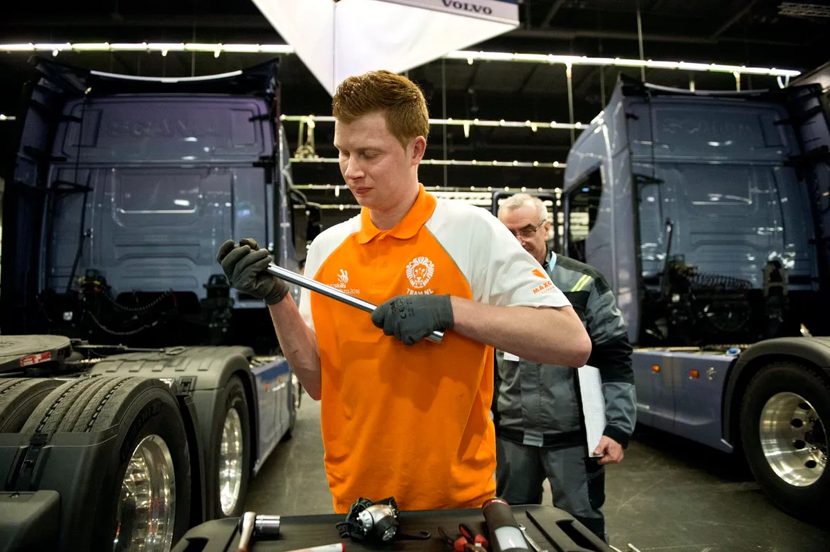 kevin frieling in actie tijdens euroskills 2016