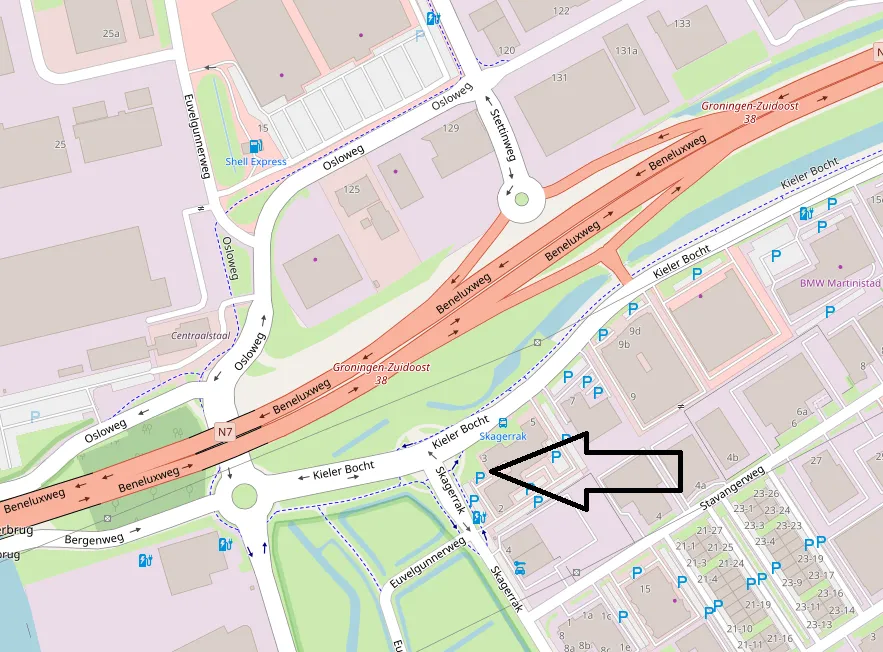 nieuwe situatie openstreetmaps kieler bocht t kruising open streetmap