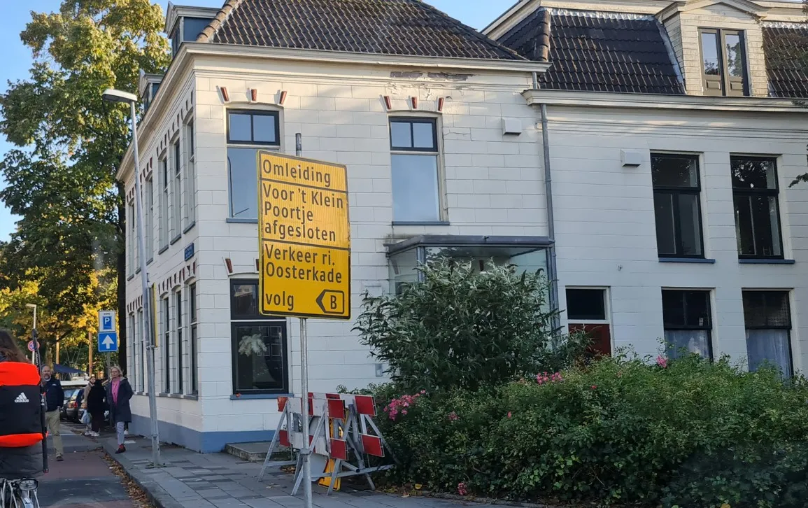 omleiding klein poortje en winschoterkade