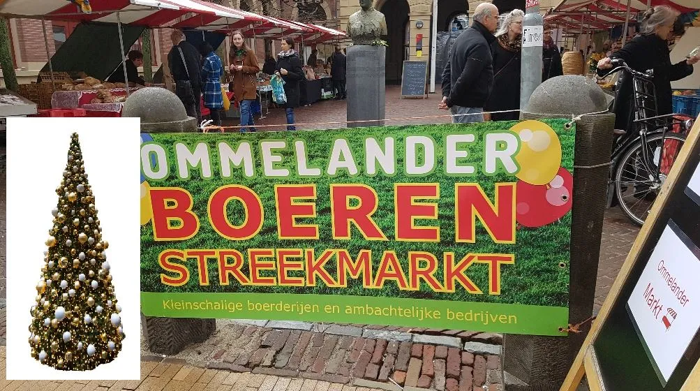 ommelander markt met kerstboom1