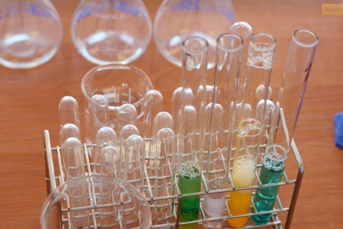 reageerbuizen laboratorium onderzoeken