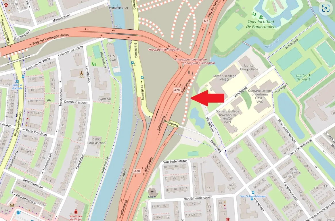 schermafbeelding 2022 08 28 185451 aanpak ring zuid brailleweg opening oprit