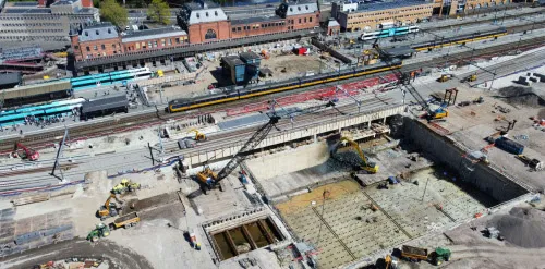 station luchtfoto via gemeente