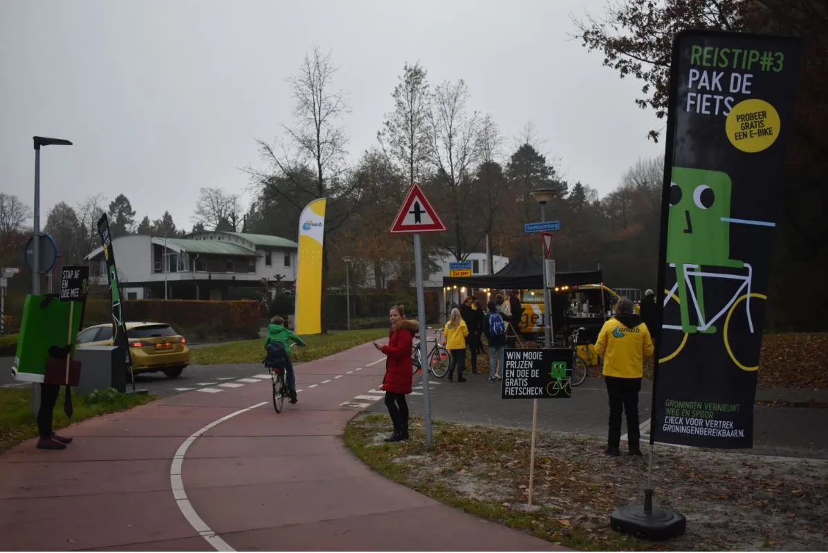 traktatie voor fietsers van en naar groningen