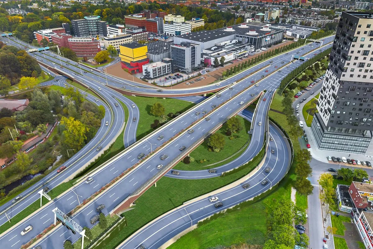 vrijheidsplein martiniplaza via aanpak ring zuid