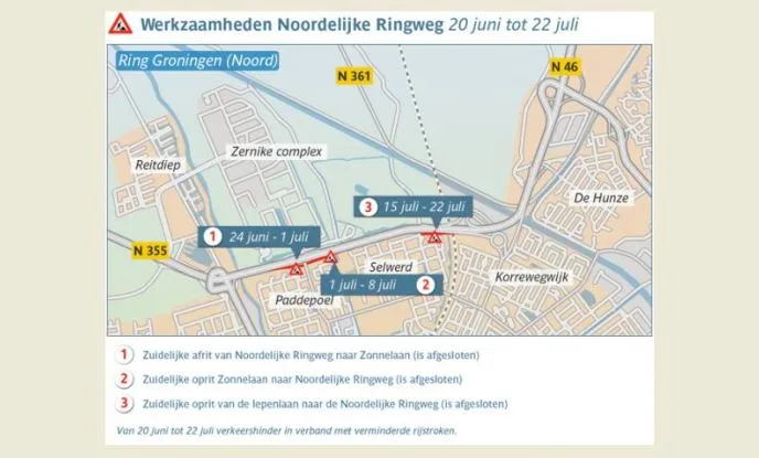 werkzaamheden zomer ringweg 1