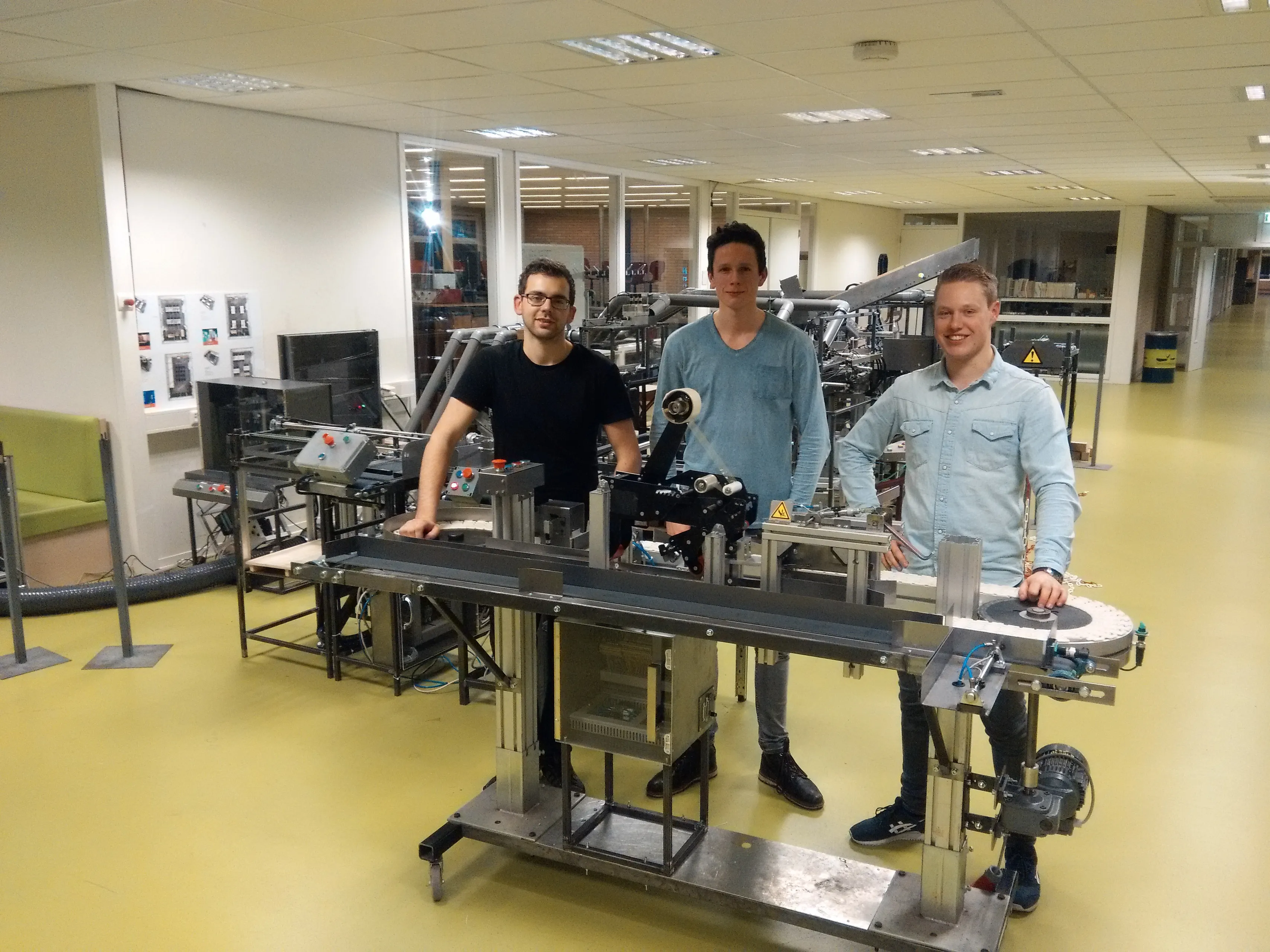 winnende machine klaas dijkstra techniekprijs met de drie winnaars