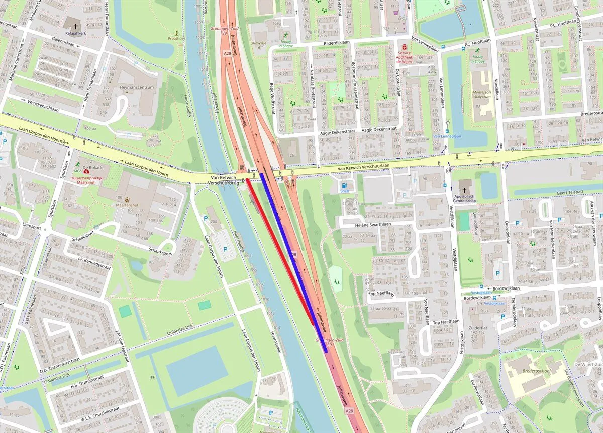 20241112 kaartje a28 weekend afsluiting