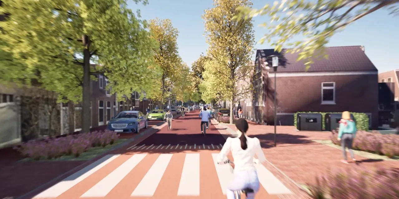 Fietsstraat Kerklaan Groningen