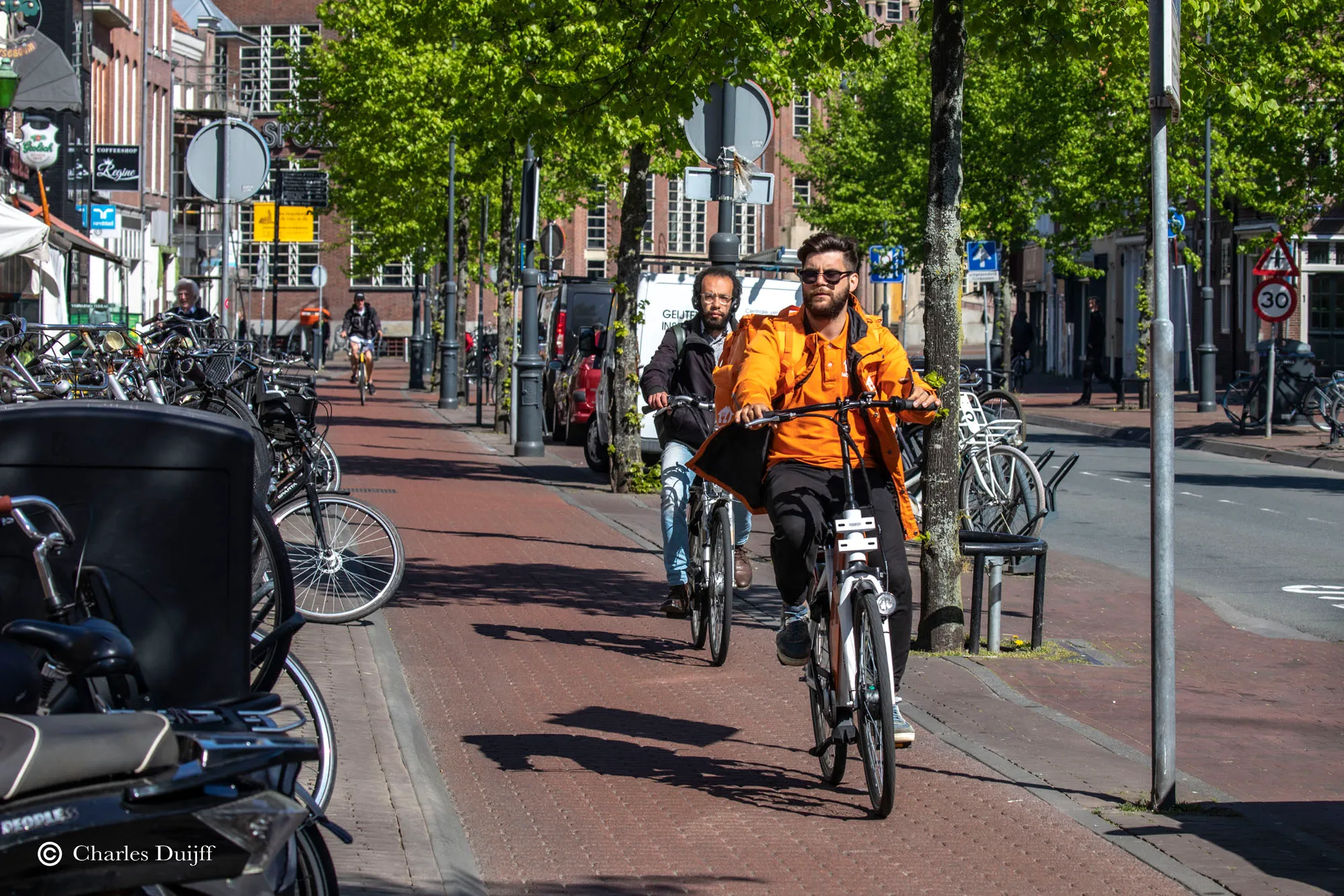fietser orange