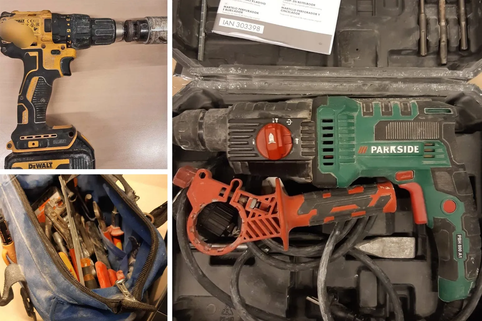 gestolen gereedschap