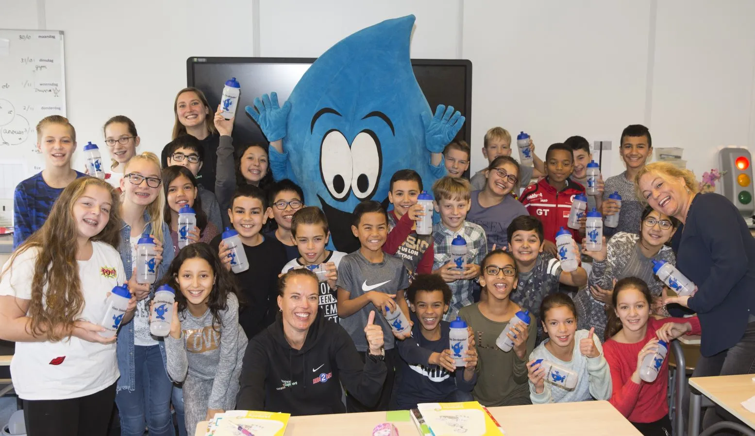 groep met bidons