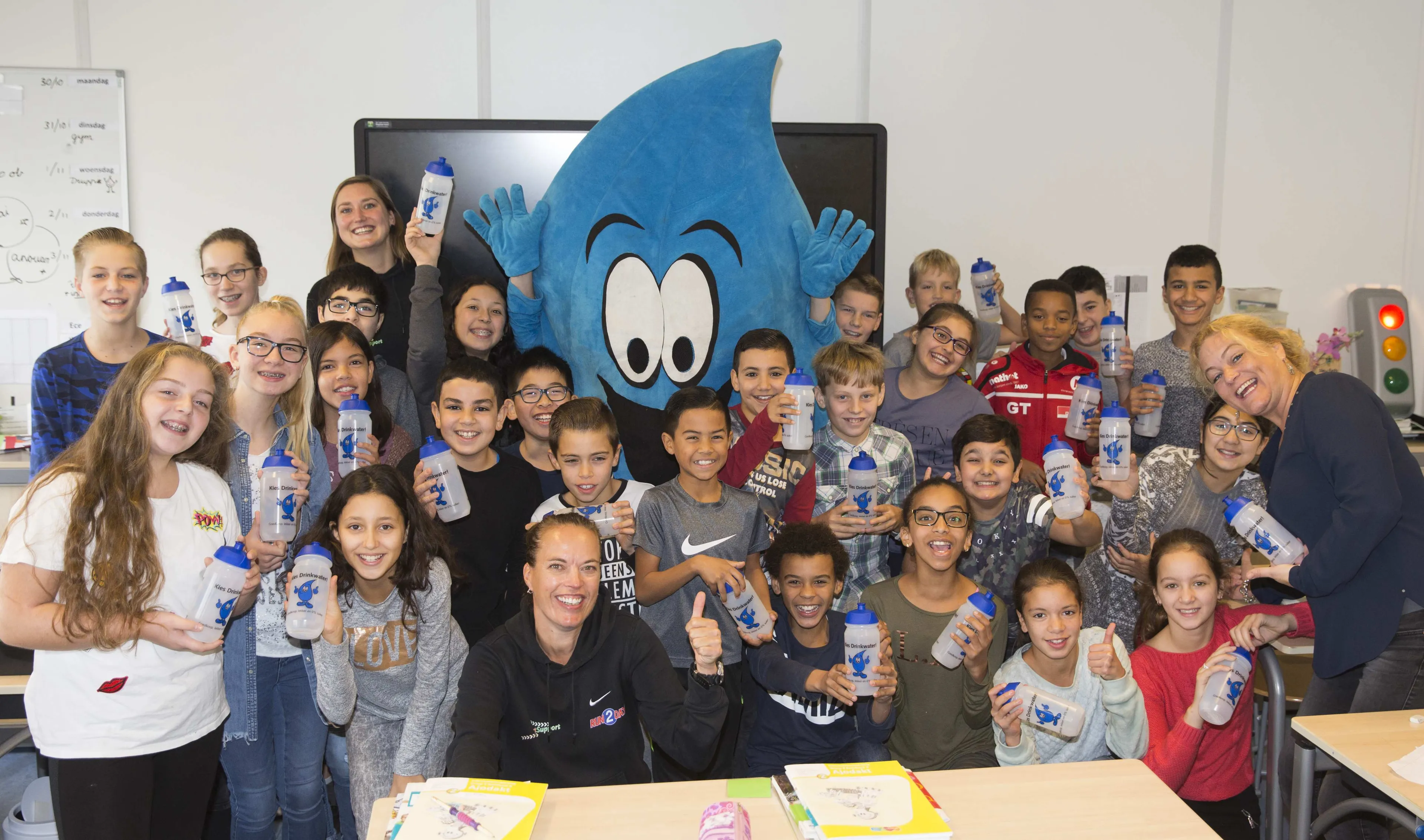 klas met bidons
