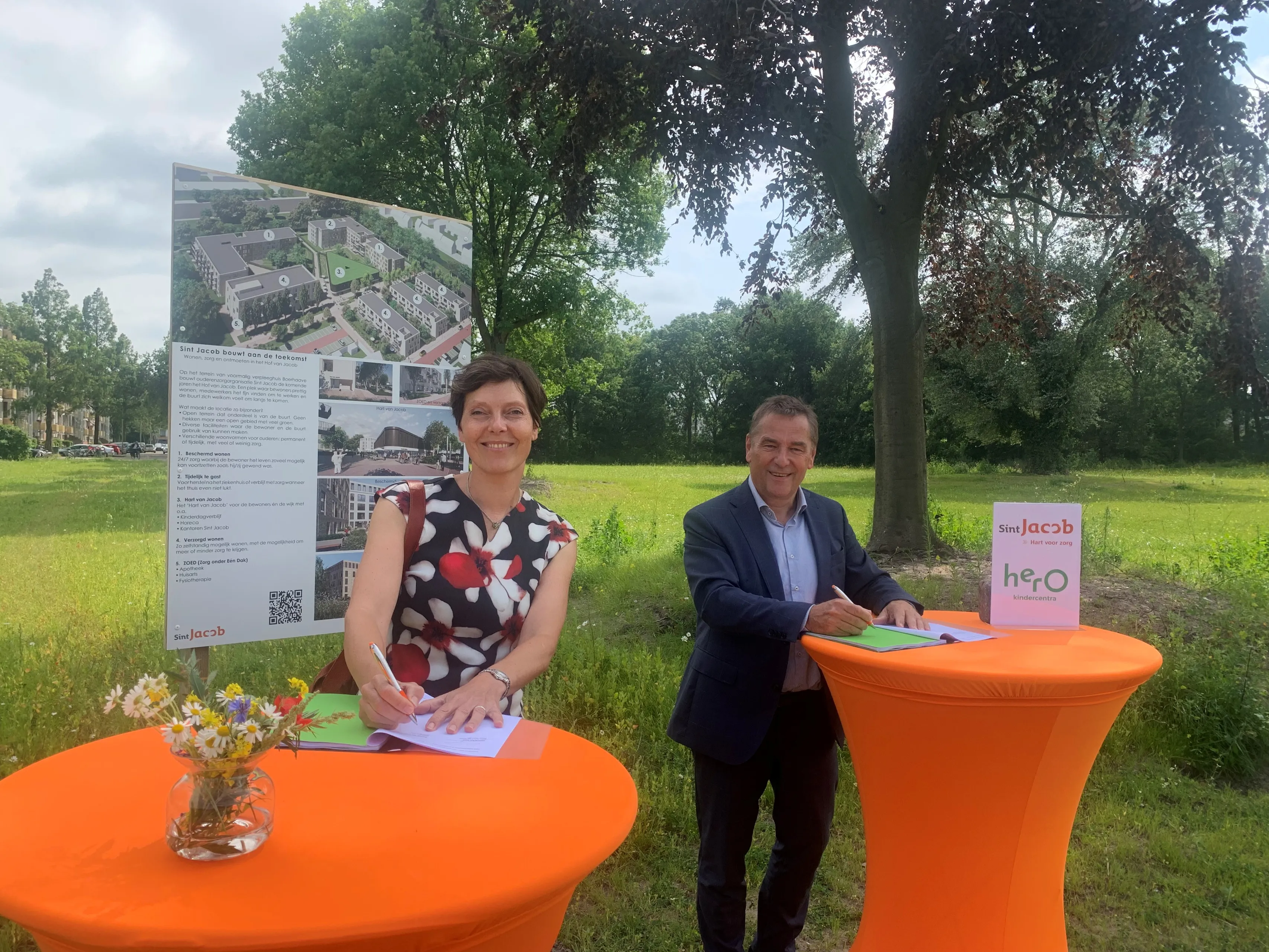 ondertekening verbindingsovereenkomst sint jacob en hero kindercentra 15 juli 2021