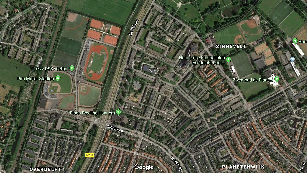 orionweg planetenlaan google maps