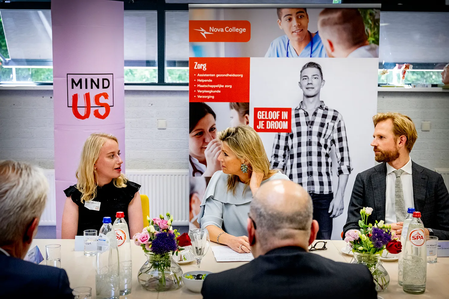 werkbezoek mind us ere vz koningin maxima nova college met student debby