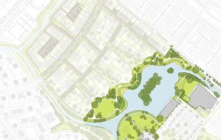1 maal a1 foam plankaart quatrebras aanleg groen uitsnede