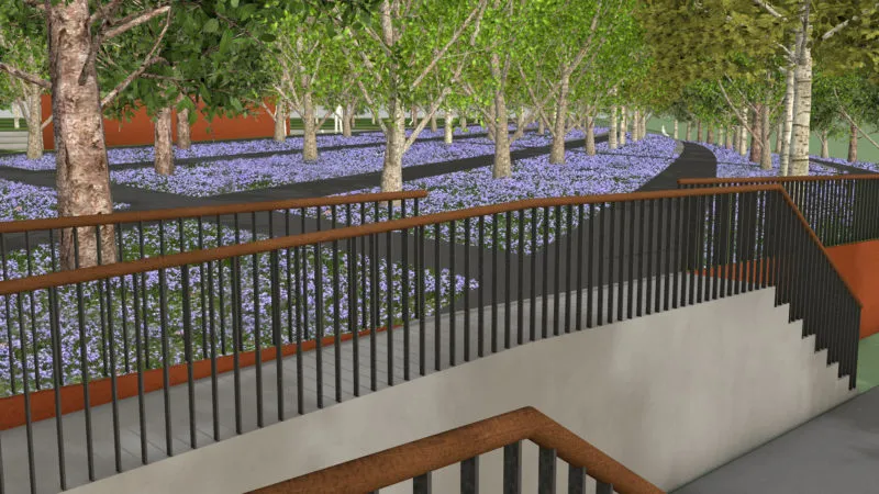 artist impression van bollen onder bomen monument mh17 robbert de koning landschapsarchitect e1511362540484