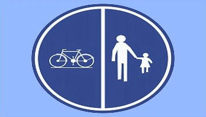 fiets en wandelpad bord