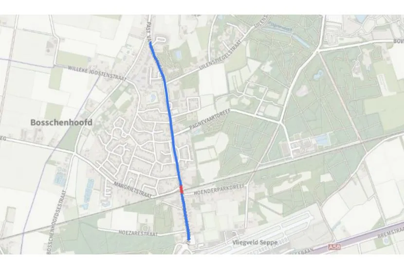 kaart afsluiting pastoor van breughelstraat