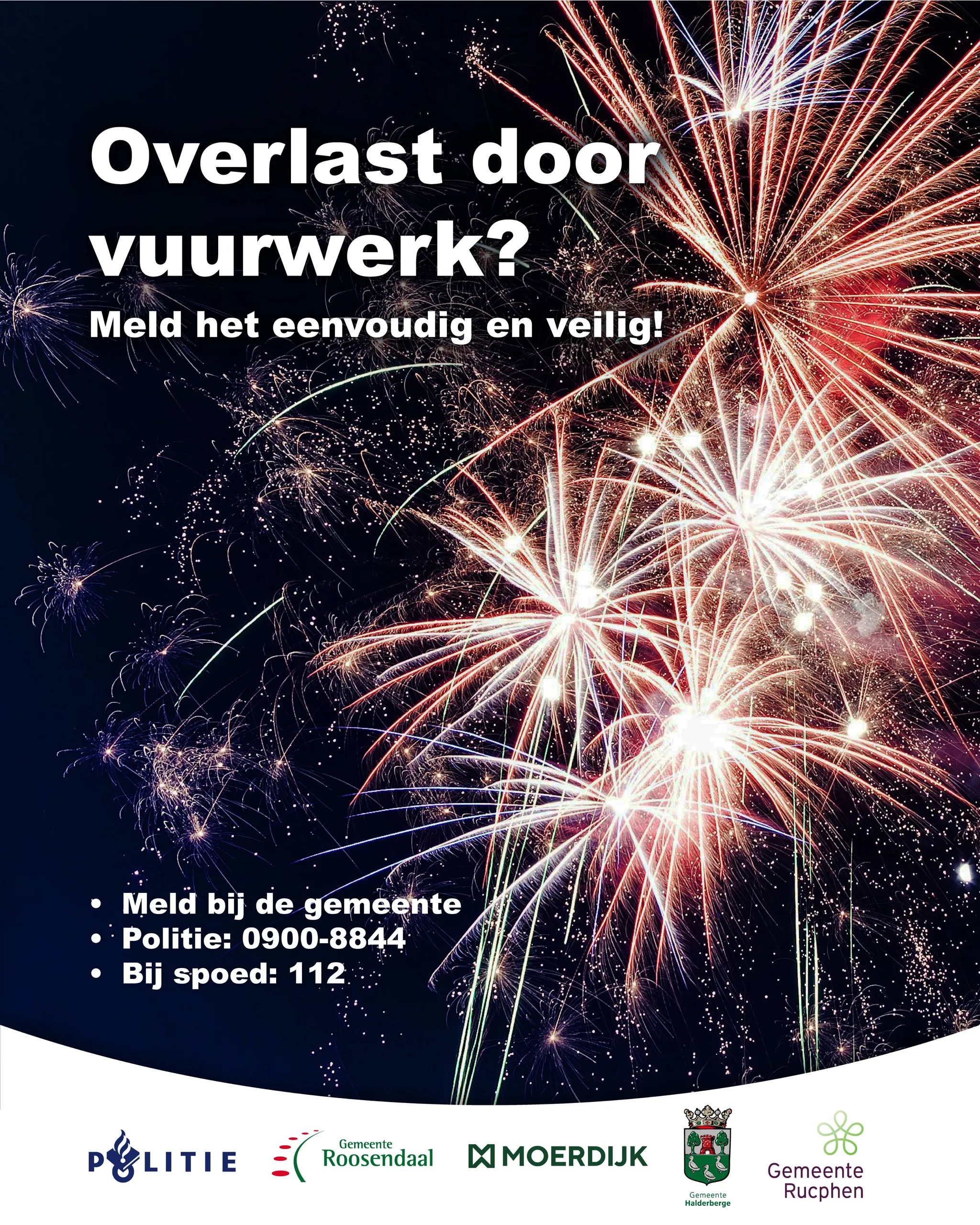 Meld overlast door vuurwerk