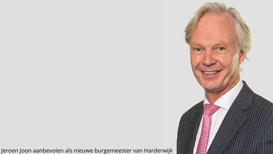 jeroen joon aanbevolen als nieuwe burgemeester van harderwijk