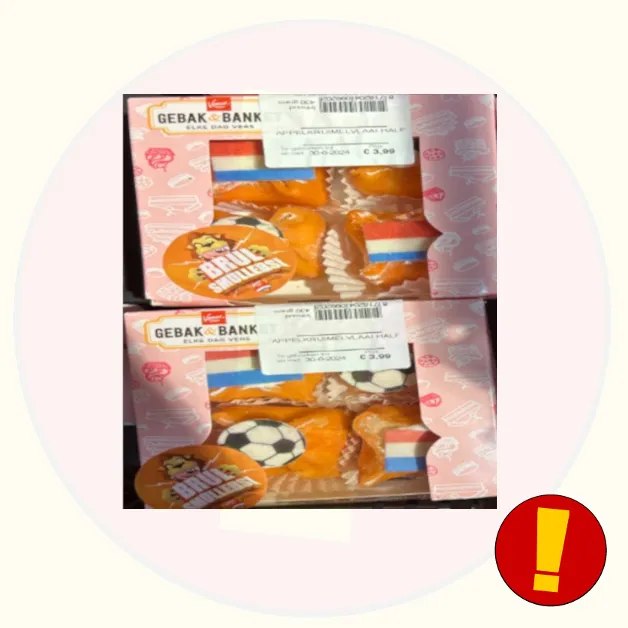 recall vomar oranje kasteeltjes gebak productfoto