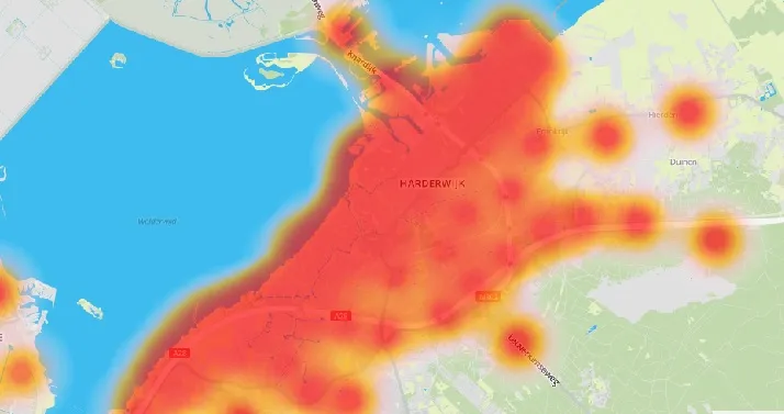 verkeerd heatmap harderwijk
