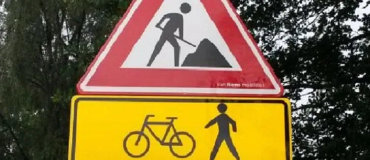 verkeersbord werkzaamheden