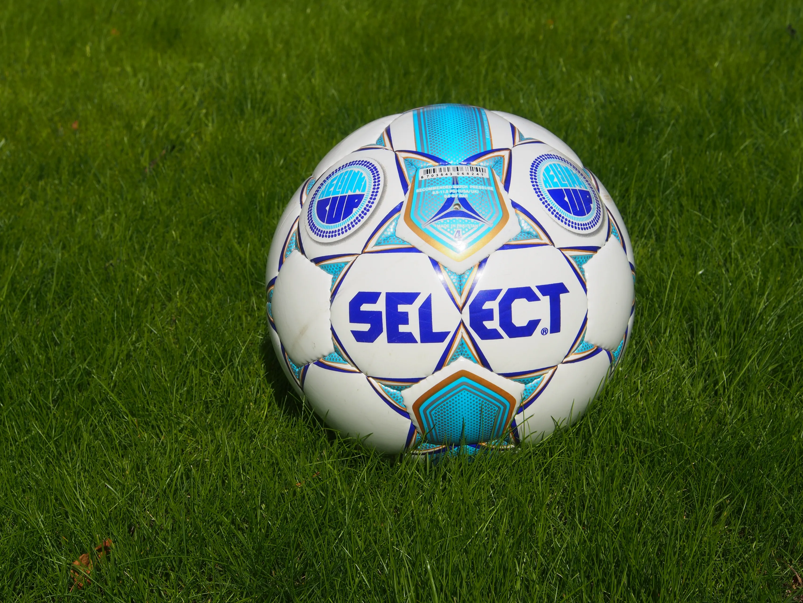 voetbal veld gras bal