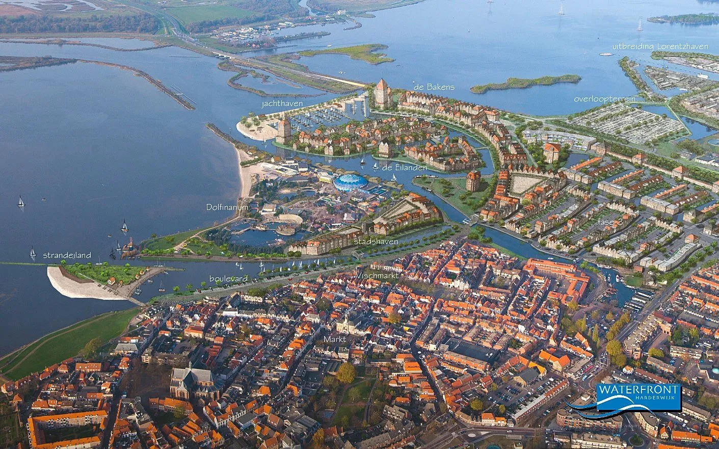 waterfront plattegrond binnenstad boulevard facebook club van harderwijk