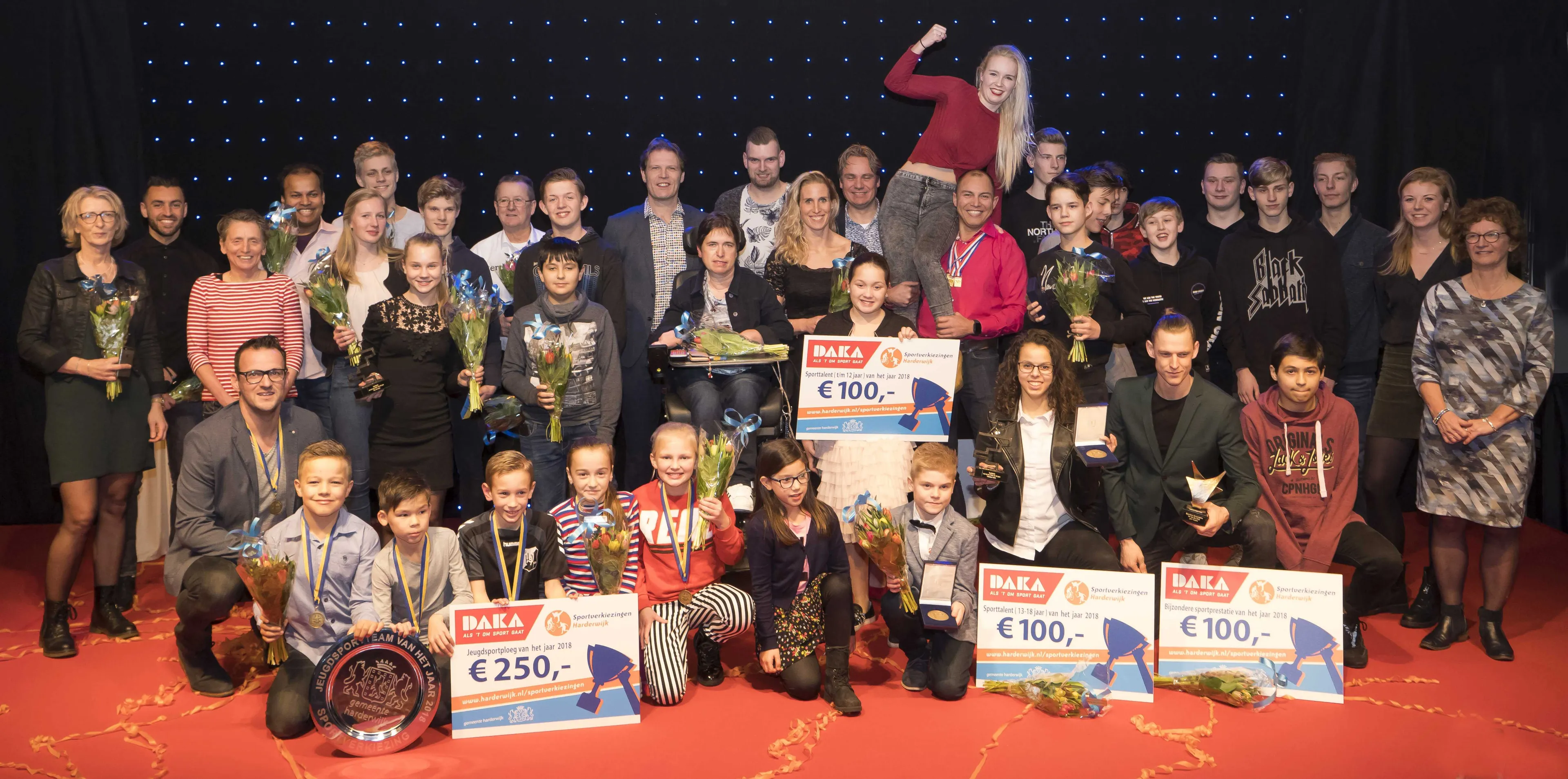 winnaars en gehuldigden sportverkiezingen 2018 gemeente harderwijk