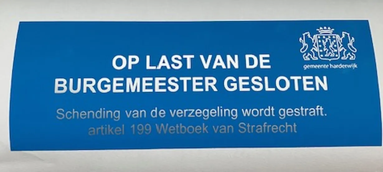 Foto woningzegel na sluiting