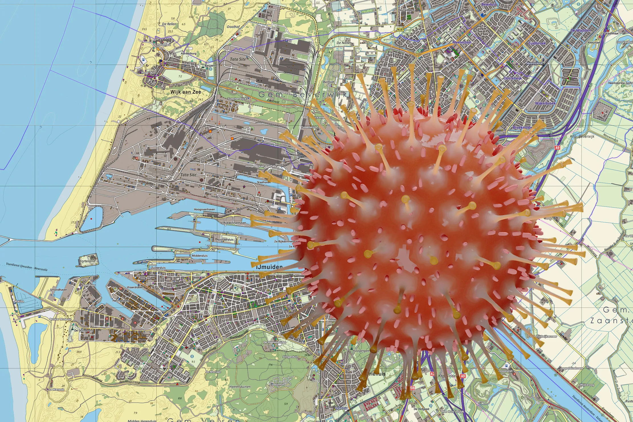 ijmond topografie corona pixabay