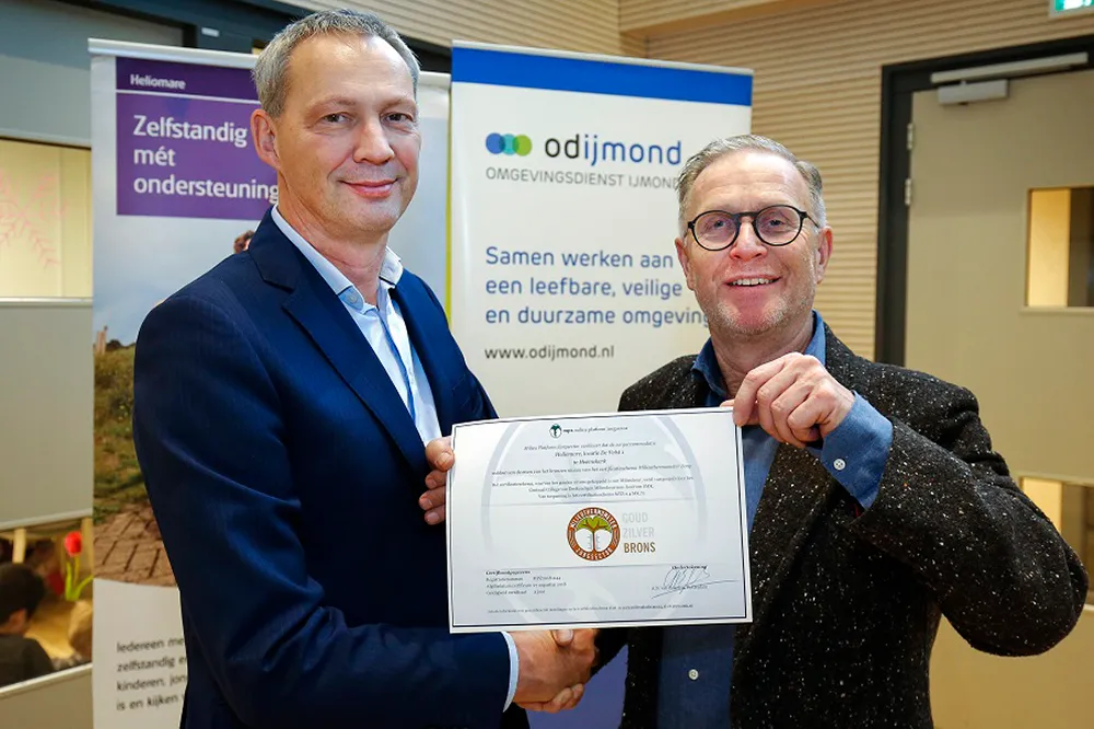 uitreiking certificaat brons heliomare
