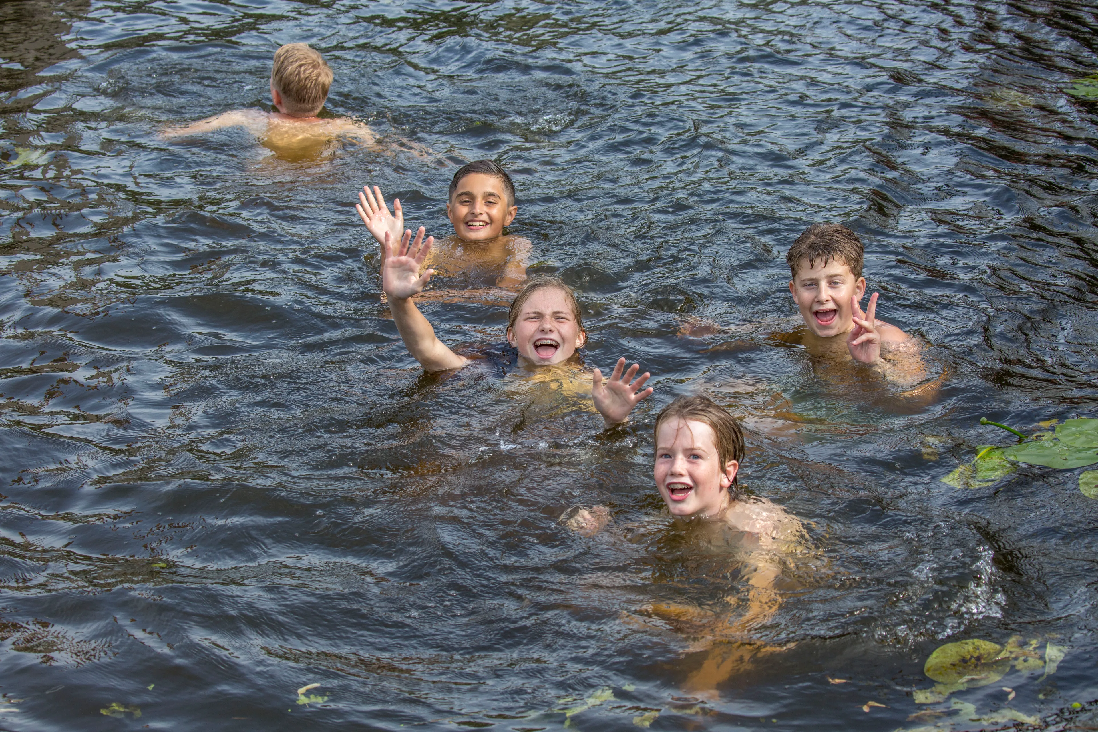 jeugd in water