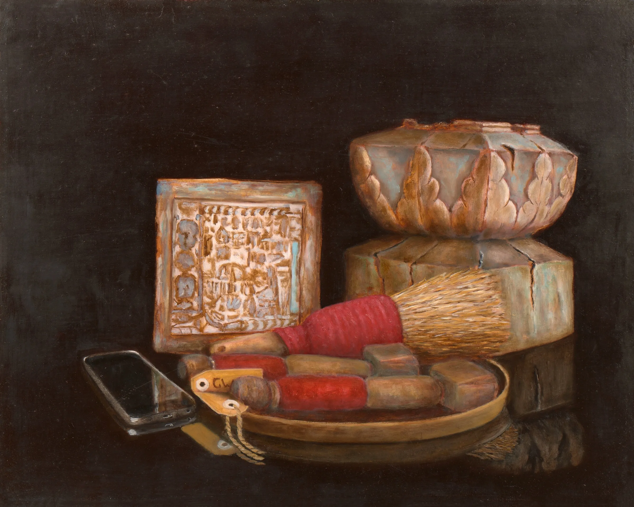 Gonny's Art Houtig spul - olieverf