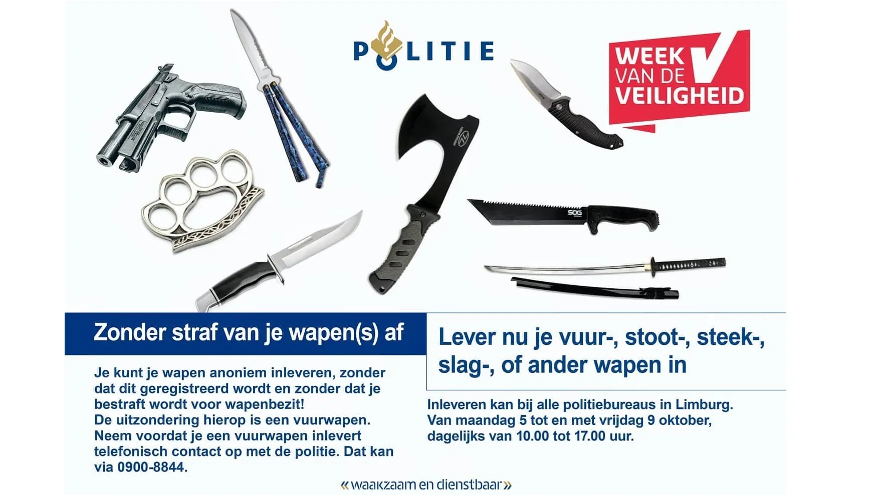 zonder straf van je wapen af