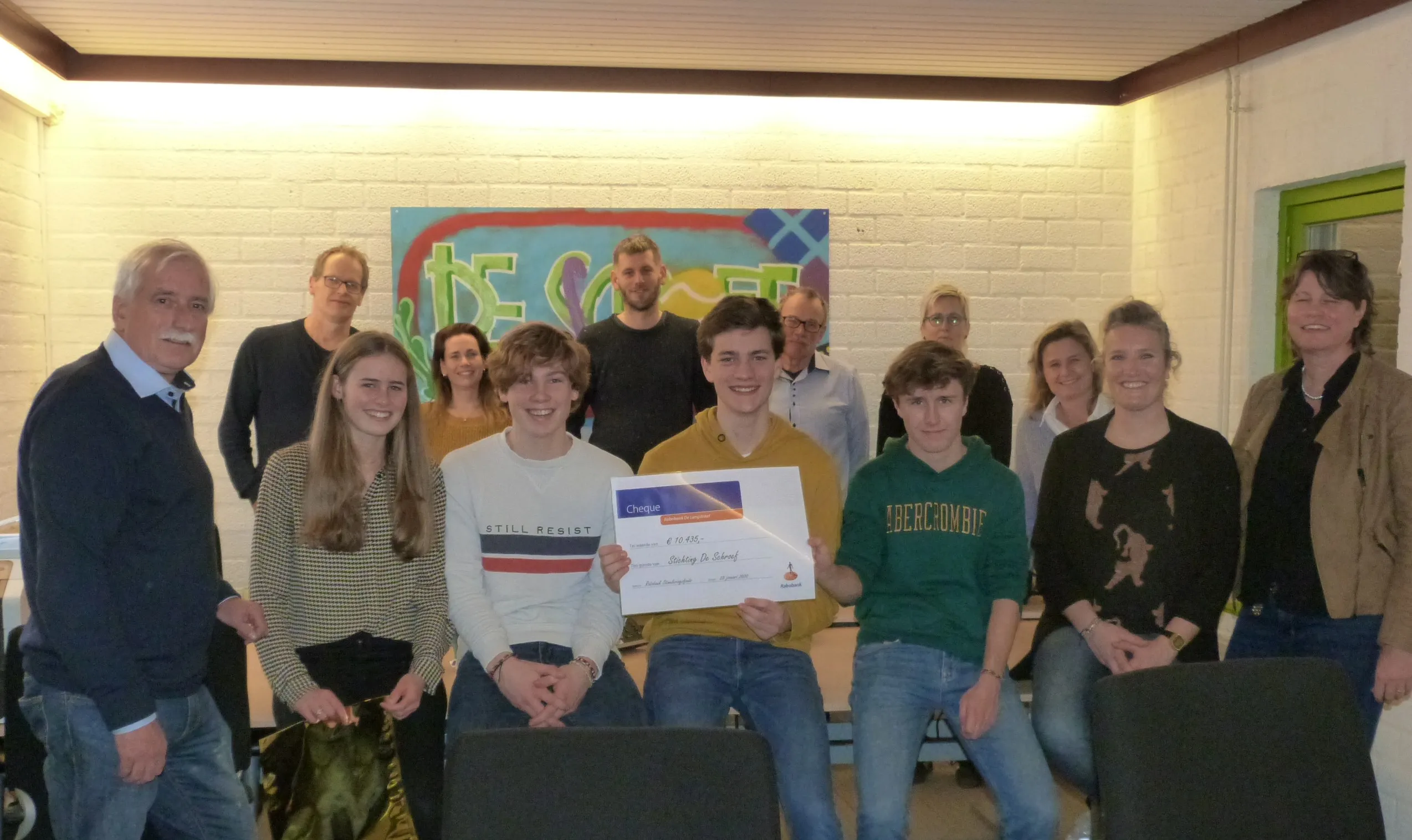 cheque overhandiging talented